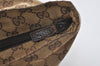 Authentic GUCCI Web Sherry Line Tote Hand Bag GG Canvas Leather Brown 4206J