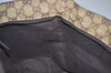 Authentic GUCCI Web Sherry Line Tote Hand Bag GG Canvas Leather Brown 4206J