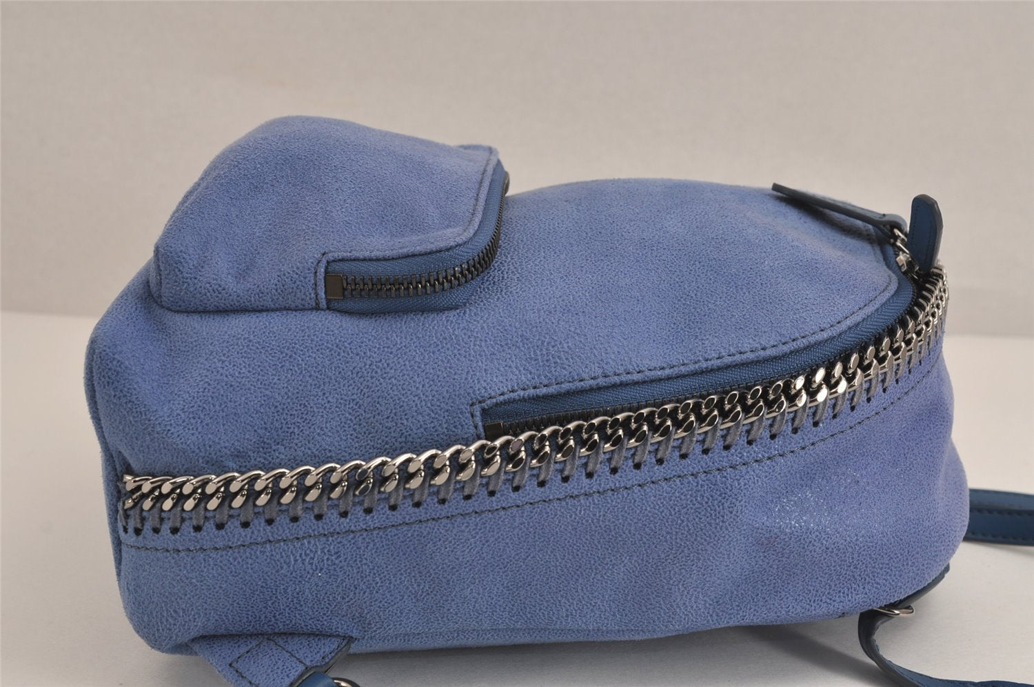 Authentic Stella McCartney Falabella 2Way Shoulder Backpack Leather Blue 4209J