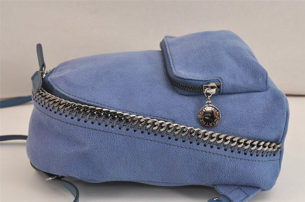 Authentic Stella McCartney Falabella 2Way Shoulder Backpack Leather Blue 4209J