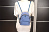 Authentic Stella McCartney Falabella 2Way Shoulder Backpack Leather Blue 4209J