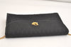 Authentic Christian Dior Honeycomb Shoulder Bag Chain Canvas Leather Black 4209K