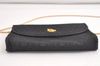 Authentic Christian Dior Honeycomb Shoulder Bag Chain Canvas Leather Black 4209K