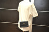 Authentic Christian Dior Honeycomb Shoulder Bag Chain Canvas Leather Black 4209K