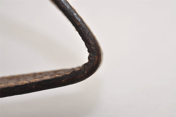 Authentic GUCCI Vintage Clutch Hand Bag Purse GG PVC Leather Brown 4210J