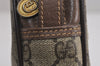 Authentic GUCCI Vintage Clutch Hand Bag Purse GG PVC Leather Brown 4210J