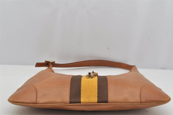 Authentic GUCCI Sherry Line Shoulder Bag Kandinsky Leather 0014057 Brown 4213J