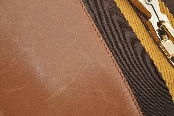 Authentic GUCCI Sherry Line Shoulder Bag Kandinsky Leather 0014057 Brown 4213J