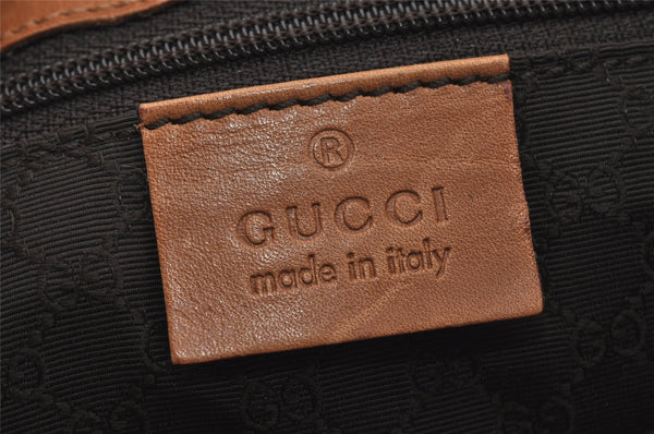 Authentic GUCCI Sherry Line Shoulder Bag Kandinsky Leather 0014057 Brown 4213J