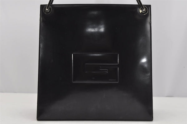 Authentic GUCCI Vintage Shoulder Hand Bag Purse Leather Black 4214J