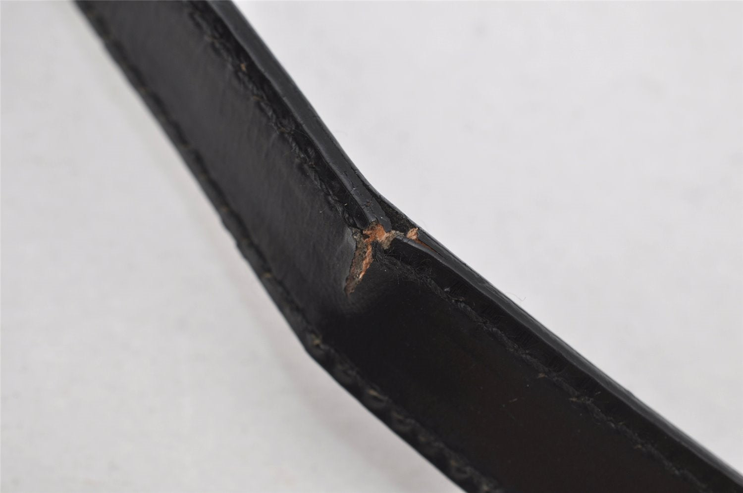 Authentic GUCCI Vintage Shoulder Hand Bag Purse Leather Black 4214J