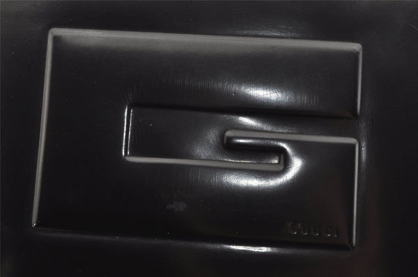 Authentic GUCCI Vintage Shoulder Hand Bag Purse Leather Black 4214J