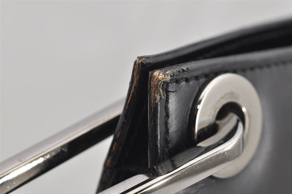 Authentic GUCCI Vintage Shoulder Hand Bag Purse Leather Black 4214J