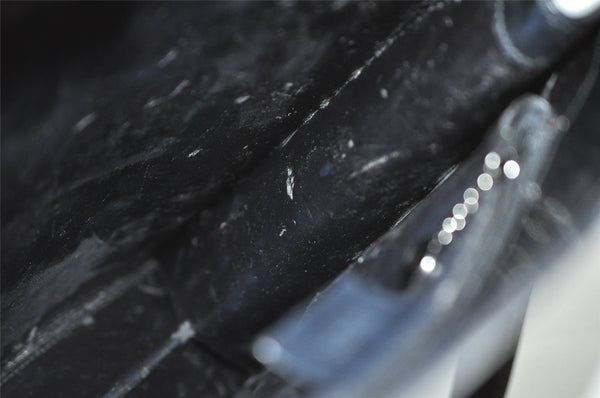 Authentic GUCCI Vintage Shoulder Hand Bag Purse Leather Black 4214J