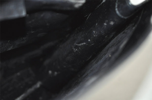 Authentic GUCCI Vintage Shoulder Hand Bag Purse Leather Black 4214J