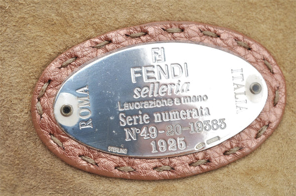Authentic FENDI Selleria Vintage Shoulder Hand Bag Purse Leather Pink 4215I