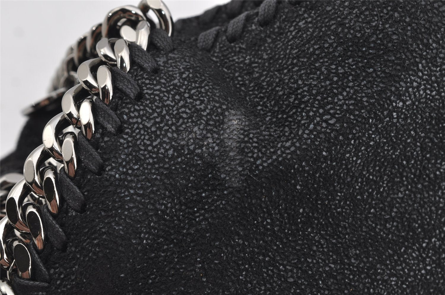 Authentic Stella McCartney Falabella Mini Shoulder Hand Bag Leather Black 4215J