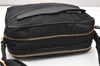 Authentic PRADA Nylon Tessuto Saffiano Leather Shoulder Bag BT0050 Black 4216K