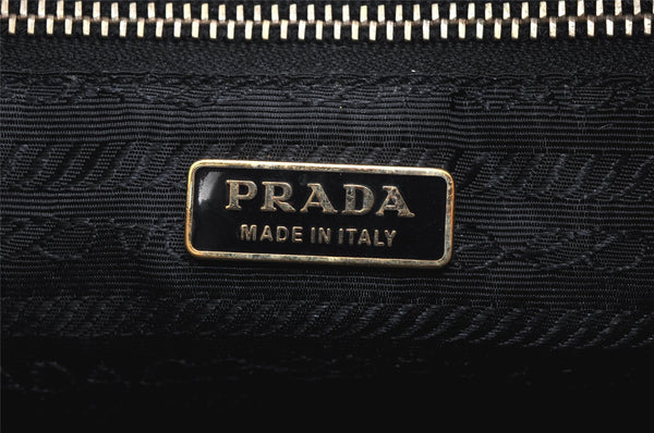 Authentic PRADA Nylon Tessuto Saffiano Leather Shoulder Bag BT0050 Black 4216K