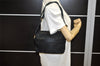 Authentic PRADA Nylon Tessuto Saffiano Leather Shoulder Bag BT0050 Black 4216K