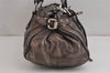 Authentic Chloe Vintage Paddington Leather Shoulder Hand Bag Brown Black 4217J