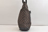 Authentic GUCCI Vintage Shoulder Tote Bag GG Canvas Leather 0190401 Black 4217K
