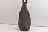 Authentic GUCCI Vintage Shoulder Tote Bag GG Canvas Leather 0190401 Black 4217K