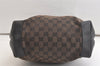 Authentic GUCCI Vintage Shoulder Tote Bag GG Canvas Leather 0190401 Black 4217K
