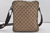 Authentic GUCCI Shoulder Cross Body Bag GG Canvas Leather 92551 Brown 4218J