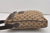 Authentic GUCCI Shoulder Cross Body Bag GG Canvas Leather 92551 Brown 4218J