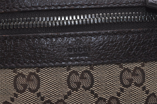 Authentic GUCCI Shoulder Cross Body Bag GG Canvas Leather 92551 Brown 4218J