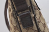 Authentic GUCCI Shoulder Cross Body Bag GG Canvas Leather 92551 Brown 4218J
