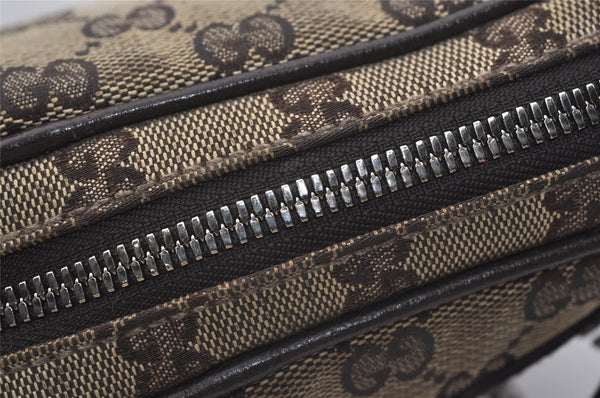 Authentic GUCCI Shoulder Cross Body Bag GG Canvas Leather 92551 Brown 4218J