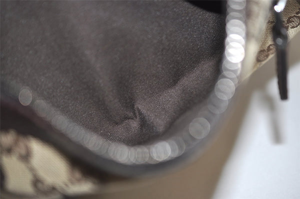 Authentic GUCCI Shoulder Cross Body Bag GG Canvas Leather 92551 Brown 4218J