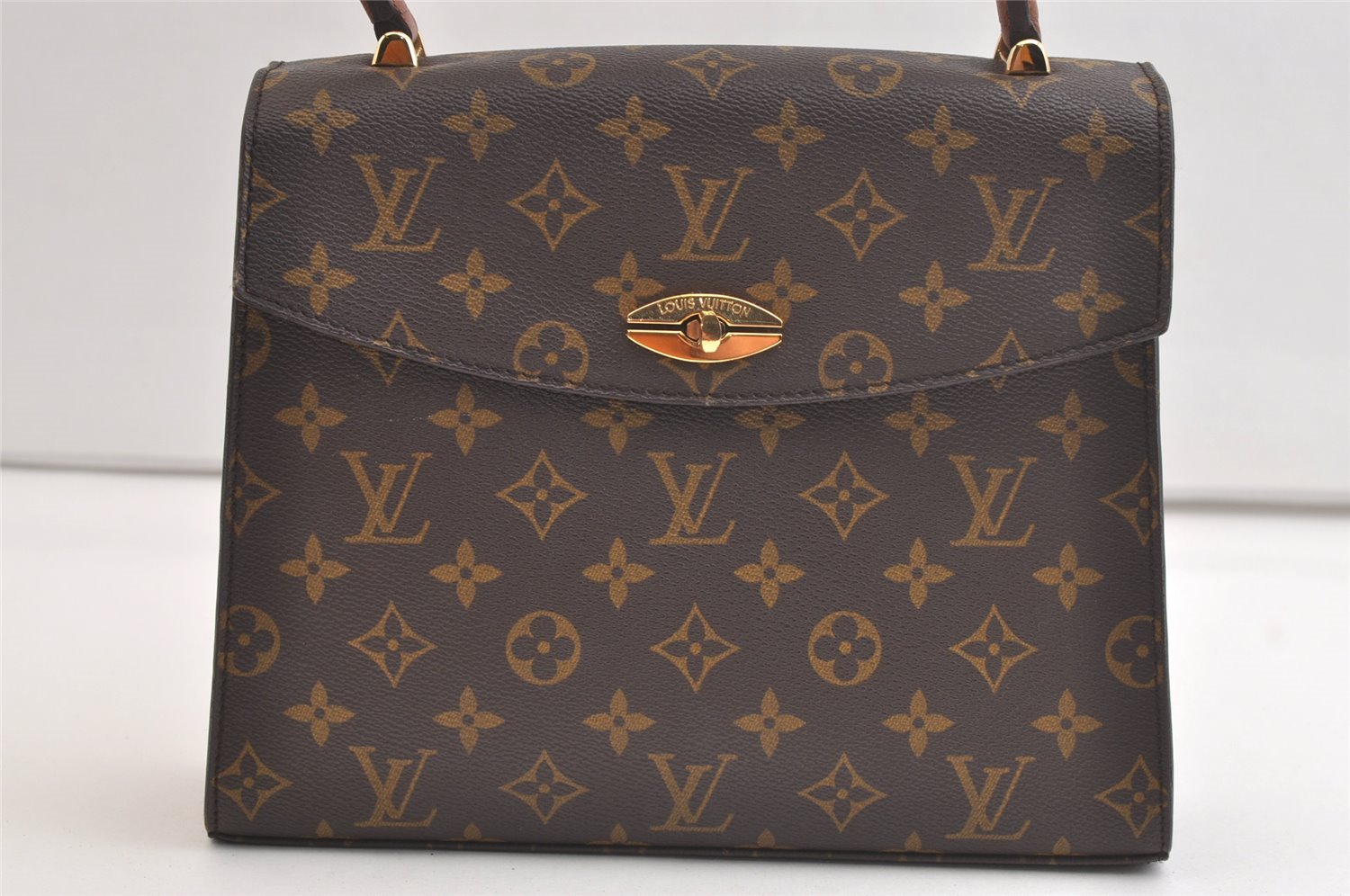Authentic Louis Vuitton Monogram Malesherbes Hand Bag Purse M51379 LV 4218K