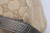 Authentic GUCCI Abbey Shoulder Tote Bag GG Canvas Leather 130736 Beige 4219J