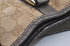 Authentic GUCCI Abbey Shoulder Tote Bag GG Canvas Leather 130736 Beige 4219J