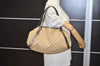 Authentic GUCCI Abbey Shoulder Tote Bag GG Canvas Leather 130736 Beige 4219J