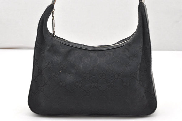 Authentic GUCCI Shoulder Hand Bag Purse GG Canvas Leather 0013812 Black 4219K