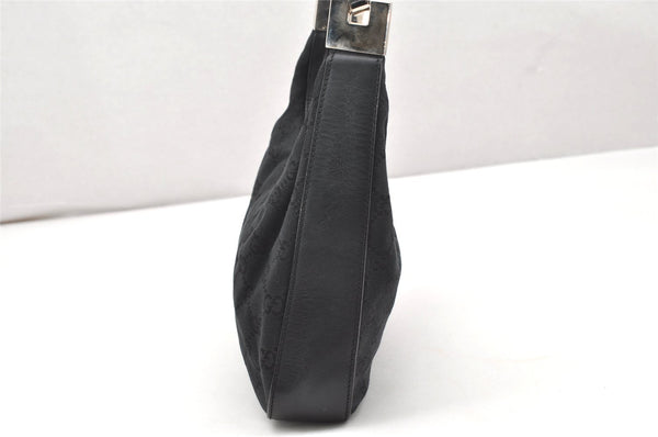 Authentic GUCCI Shoulder Hand Bag Purse GG Canvas Leather 0013812 Black 4219K