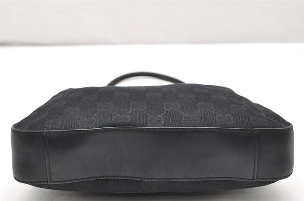 Authentic GUCCI Shoulder Hand Bag Purse GG Canvas Leather 0013812 Black 4219K