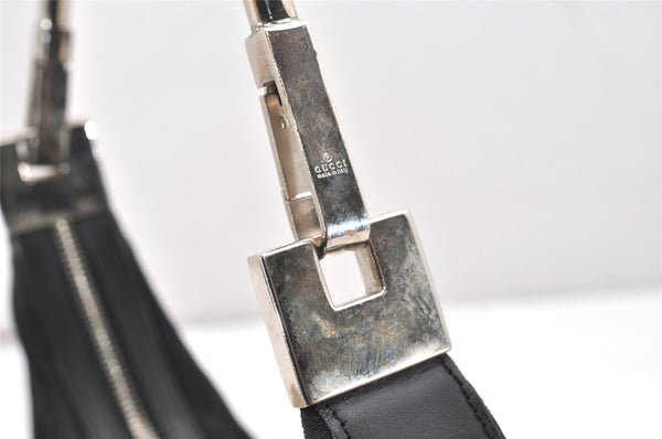 Authentic GUCCI Shoulder Hand Bag Purse GG Canvas Leather 0013812 Black 4219K