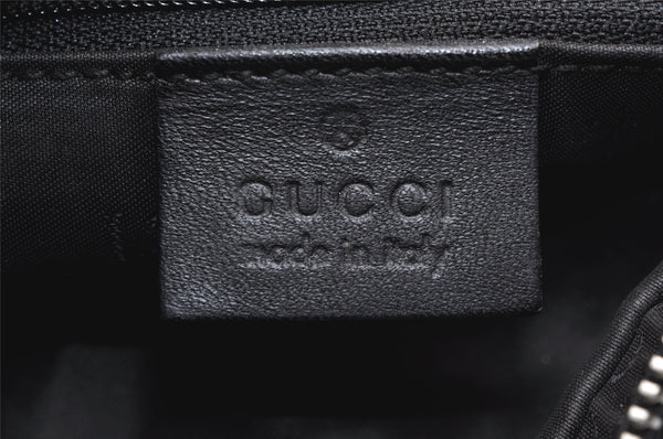 Authentic GUCCI Shoulder Hand Bag Purse GG Canvas Leather 0013812 Black 4219K