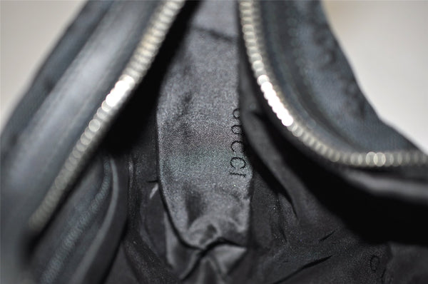Authentic GUCCI Shoulder Hand Bag Purse GG Canvas Leather 0013812 Black 4219K
