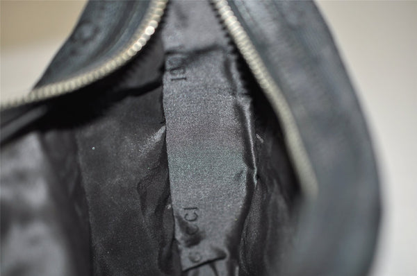 Authentic GUCCI Shoulder Hand Bag Purse GG Canvas Leather 0013812 Black 4219K