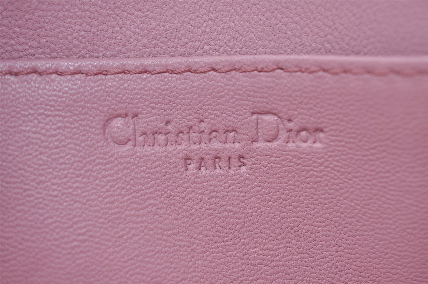 Authentic Christian Dior Cannage Leather Shoulder Cross Bag Pink 4220I