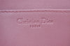 Authentic Christian Dior Cannage Leather Shoulder Cross Bag Pink 4220I