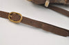 Authentic GUCCI Web Sherry Line Shoulder Bag GG PVC Leather Brown Junk 4220J