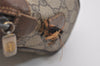 Authentic GUCCI Web Sherry Line Shoulder Bag GG PVC Leather Brown Junk 4220J