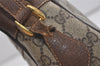 Authentic GUCCI Web Sherry Line Shoulder Bag GG PVC Leather Brown Junk 4220J